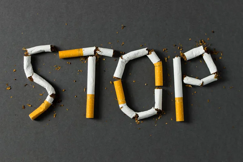 Cigarettes spelling STOP