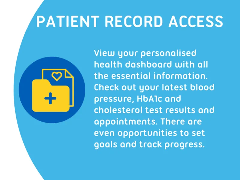 Patient record access feature card