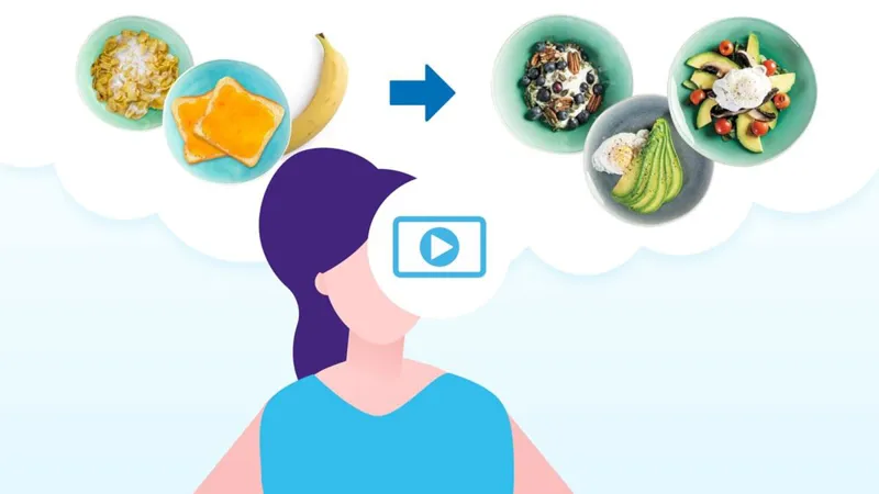 Healthy swaps film - cereal and toast swapped for yoghurt and avocado