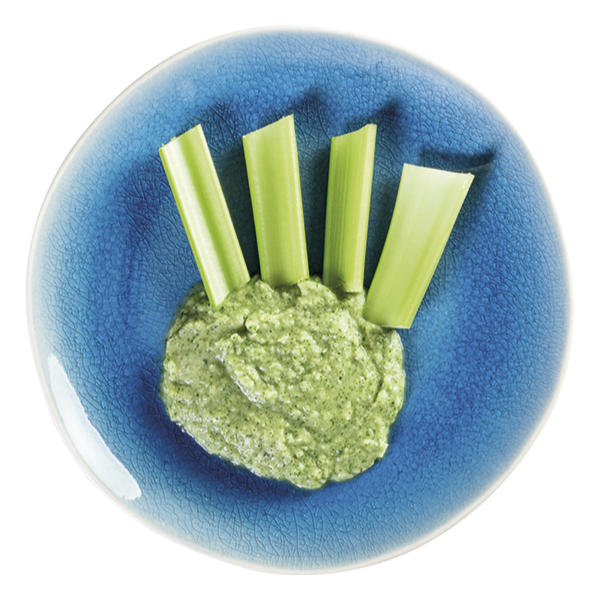 butter bean dip and celery