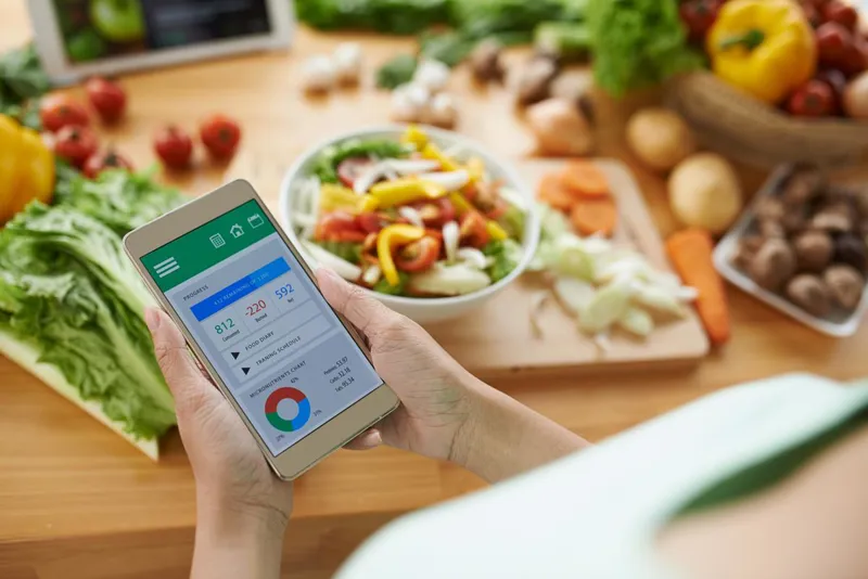 Person looking up nutritional information on their smartphone