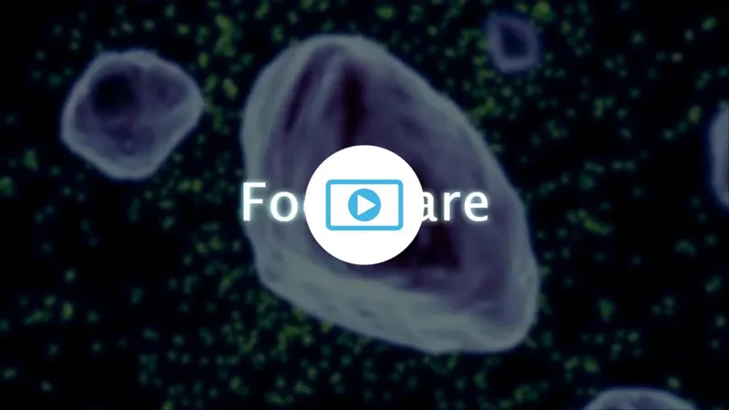 Foot care video title card over a microscope image