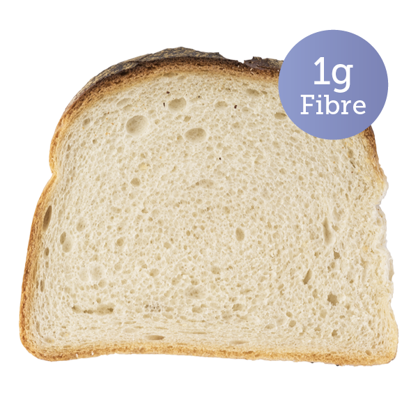 Medium slice of white bread