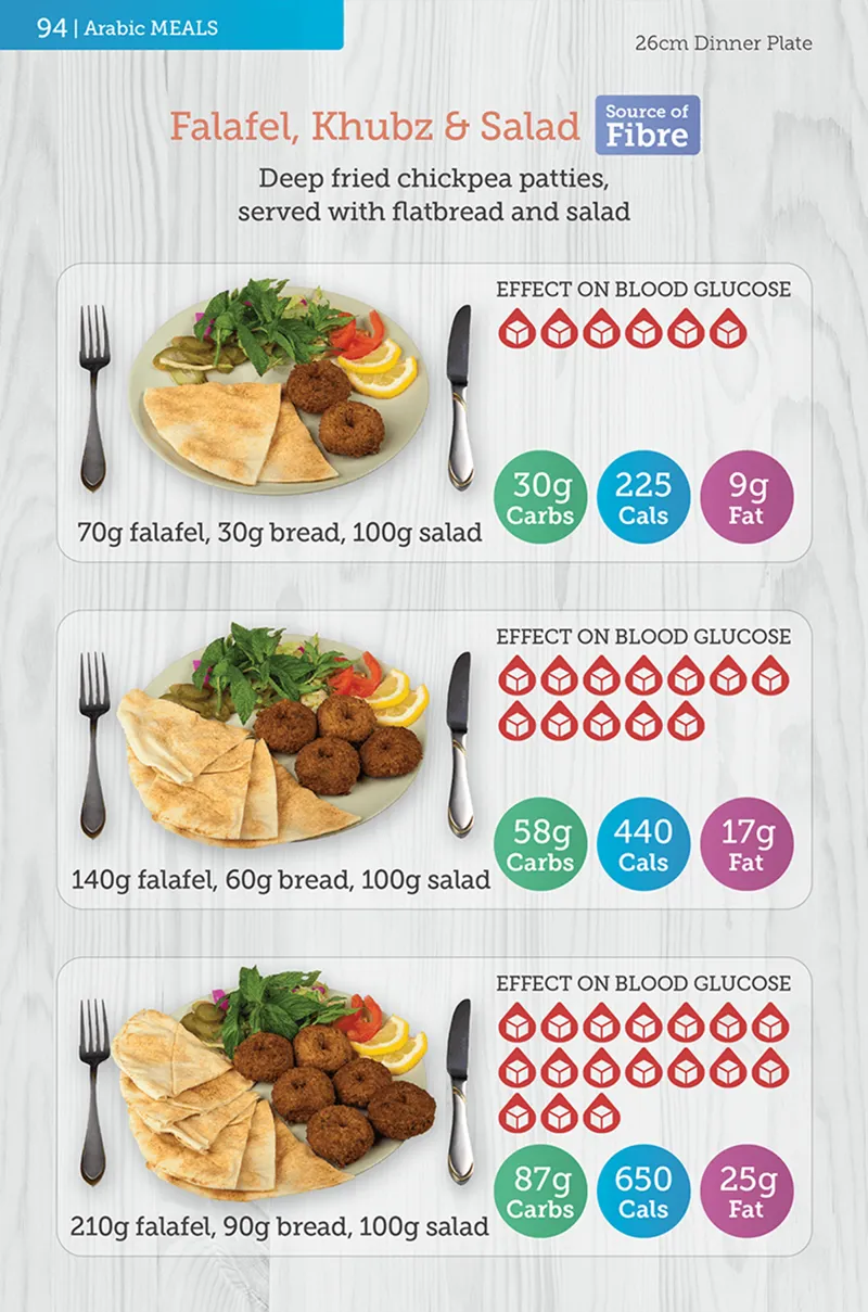 Arabic portion size 1 - falafel meal