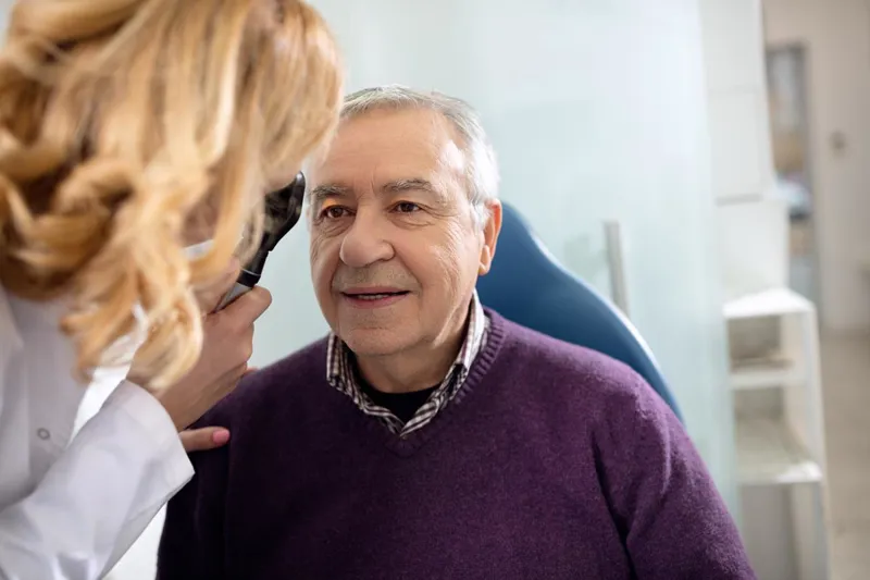 Man getting his eyes checked